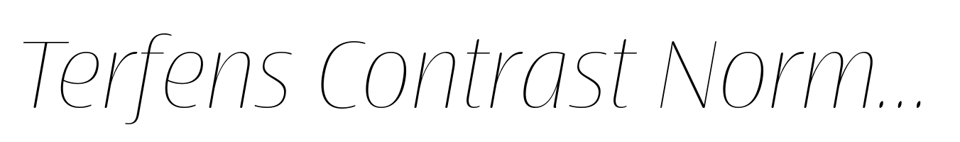 Terfens Contrast Norm Thin Italic